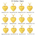 Shangjie OEM Kalung Horoscope Couple de bijoux Collier de coeur romantique Collier de médaillon de médaille d&#39;or